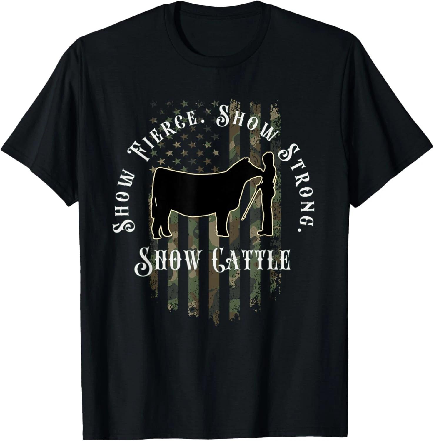 

Camo Showmanship Girl_ Show Fierce_ Show Strong_ Show Cattle T-Shirt S