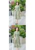 Elegant Summer Dress for Women 2026: Short Sleeve, Slimming Printed Skirt for Middle-Aged and Elderly Moms