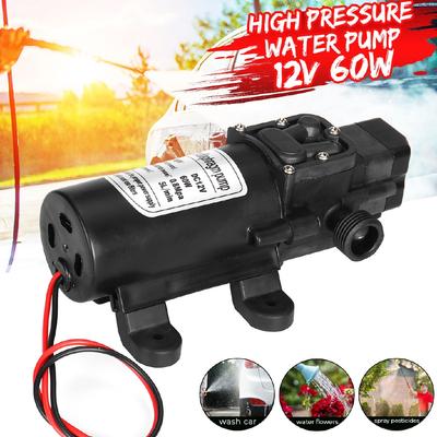 Bomba de Água Diafragma Autoescorvante de Alta Pressão 60W DC 12V 5L/min Micro Bomba de Água Spray para Lavagem de Carros de Alta Pressão