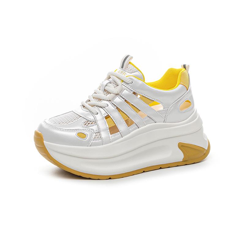 Roman hollow sandals women's year new breathable thick sole inner heightening dad shoes casual fashion sports women's shoes