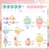 22Pcs Cake Toppers Set Candy Ice Cream Theme Decorations Kids Birthday Party Cupcake Toppers Cake Toppers Set Dessert Decor New