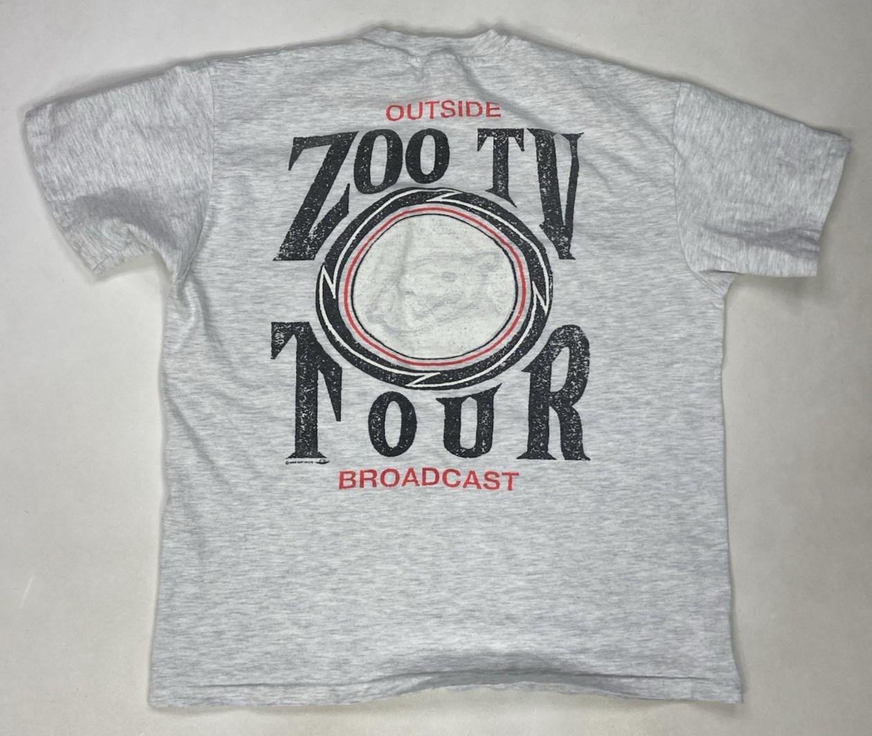 VINTAGE U2 Zoo TV Tour 1992 Graphic T-shirt Men Large Music 90s Single Stitch S