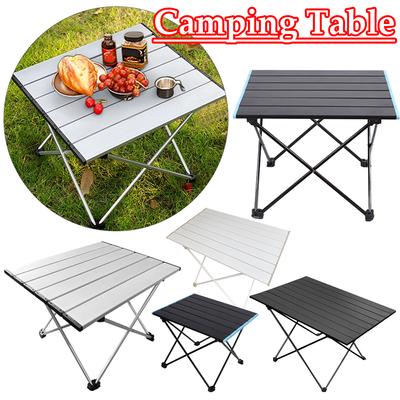 Folding Table Aluminum Alloy Portable Camp Table with Carry Bag Outdoor Table for Beach Outdoor Hiking Picnics BBQ Cooking