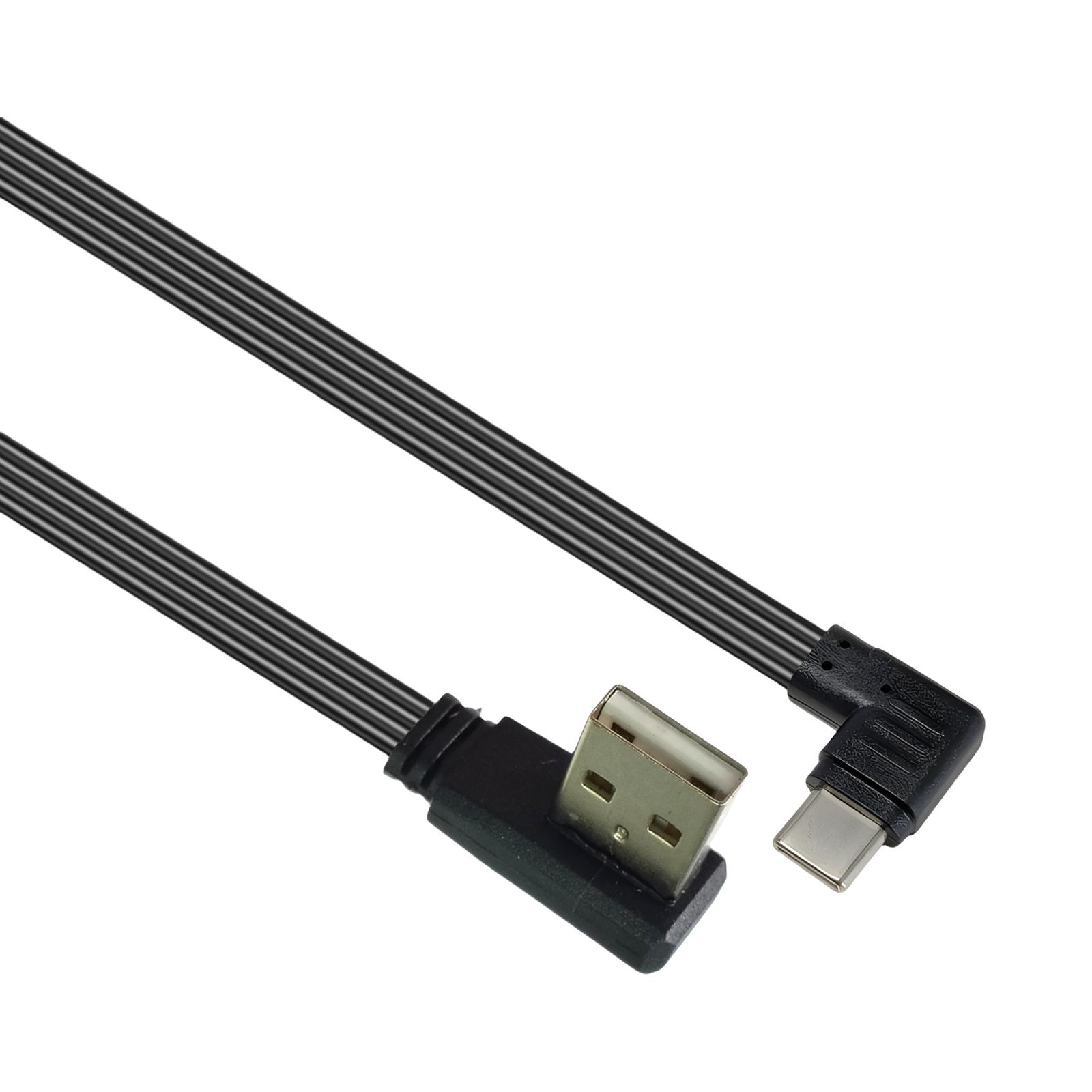 

USB 2.0 Тип A Папа к USB C Тип C Папа Угловой Кабель для передачи данных Плоский Тонкий FPC для FPV и Диска и Телефона 10