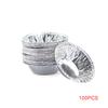 Pack of 100 Egg Tart Mold DIY Craft Single-use Baking Stackable Cookie Molds Cupcake Oven Dessert Mould Kitchen Bakery