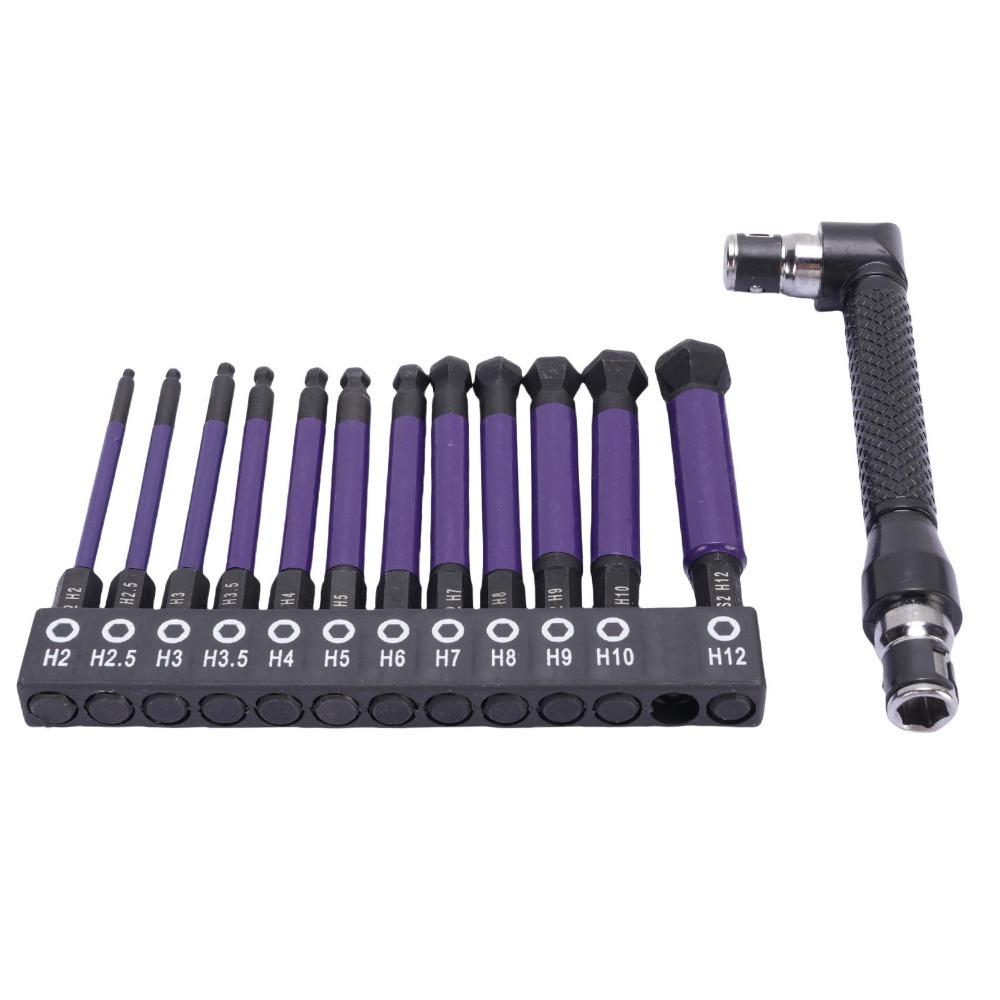 12pcs S2 Alloy Steel Hex Screwdriver Bit Set Impact Driver Bit Set  Power Drill Use