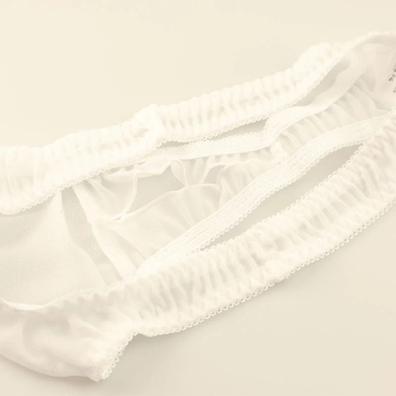 Sheer NHK Simple Open Crotch Thong Available In Two M and La Made In Airy, Fabric, Design, Shorts, Sizes L. Pomme, Japan.