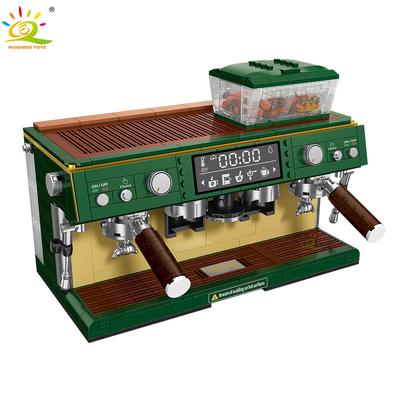 HUIQIBAO 928PCS MOC Coffee Machine Model Micro Building Blocks Mini Diamond City Friend Bricks Set Children Toys Kids Girl Game