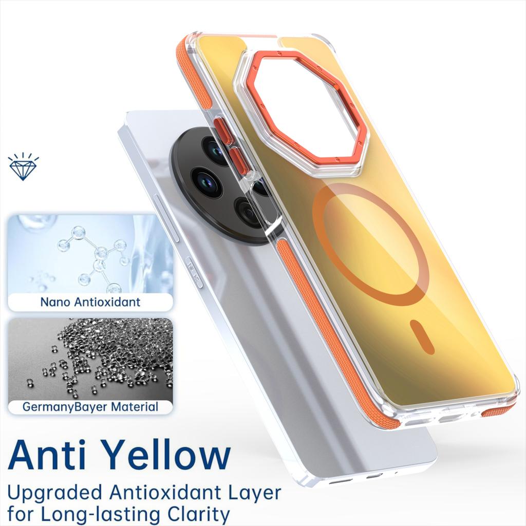 Laser Color Change Shockproof Magnetic Wireless Charge Case for Xiaomi 15 Ultra Magsafe Cover for Redmi Note 14 Pro Plus 5G 14C