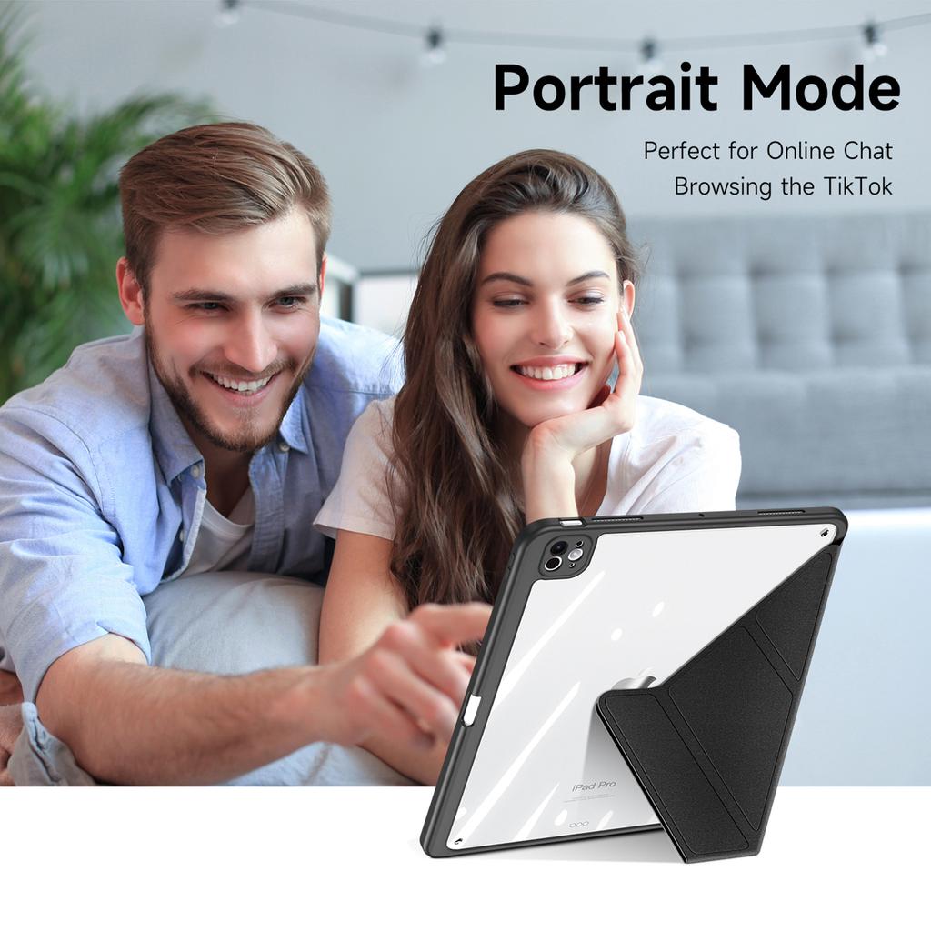 DUX DUCIS Magi Serie für iPad Pro 11 (2024) Hülle Origami Ständer PU Leder Smart Cover Abnehmbar
