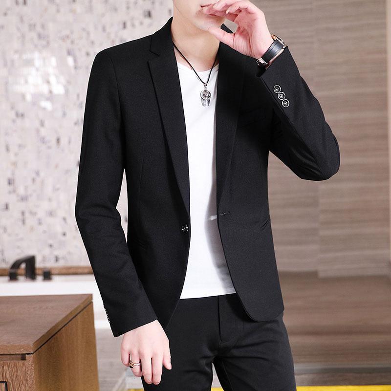 Erkek Blazer Moda İş Centilmen İngiliz Stili Boş Zaman Slim Düğün İş