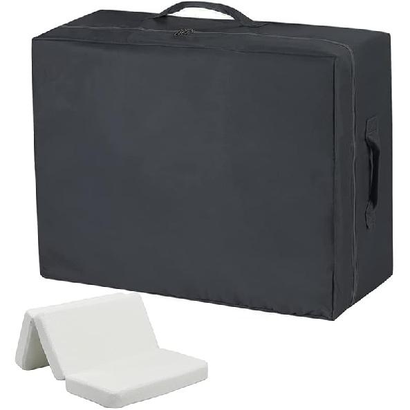 Tri-Fold Mattress Carry Case Bag Waterproof Foldable Memory Foam Narrow Twin Mattress Cases Dustproof Mattress Cover Sturdy Carrying Storage Bags for