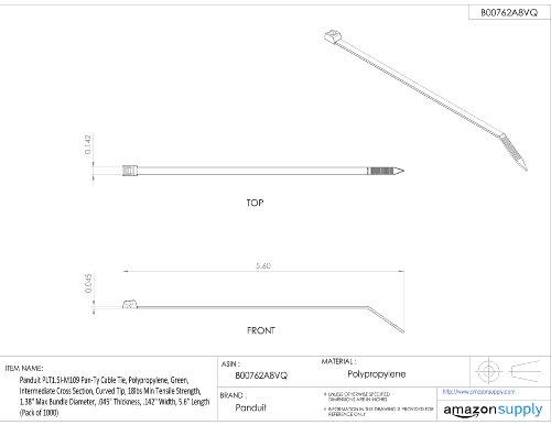 Panduit Polypropylene Cable Ties (Chemical Resistant), 2.5mm Wide x 99mm Long, Pack of 1000, PLT1M-M109