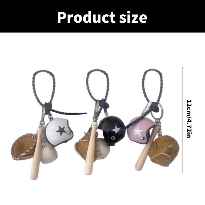 Miniature Baseball Glove Keychain Pendant Accessory for Backpacks and Handbags Gift for Boys and Baseball Enthusiasts