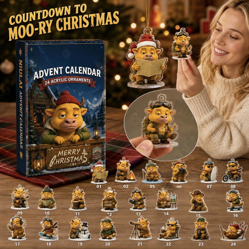 2026 2D Acrylic Christmas Advent Calendar with Pendant