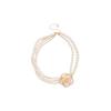 Elegant Retro Multi-layered Necklace with Rhinestones, Resin Pearls, and Beaded Flowers for Women