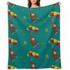 Balloon - Curious George Throw Blanket Summer Loose Funny Gift Soft Blankets