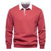 2025 Men's Pure Cotton Long Sleeved Polo Shirt for Autumn and Winter, New Fashionable and Casual Multifunctional Top
