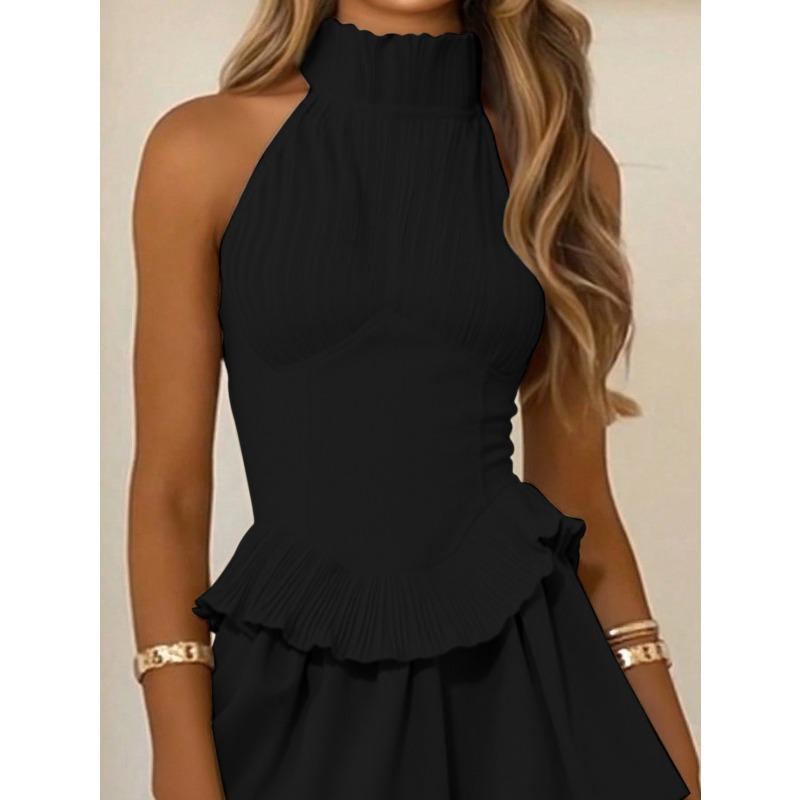European and American New Summer Small French Hepburn Style Dress Women's Summer High-end Cake Skirt Short