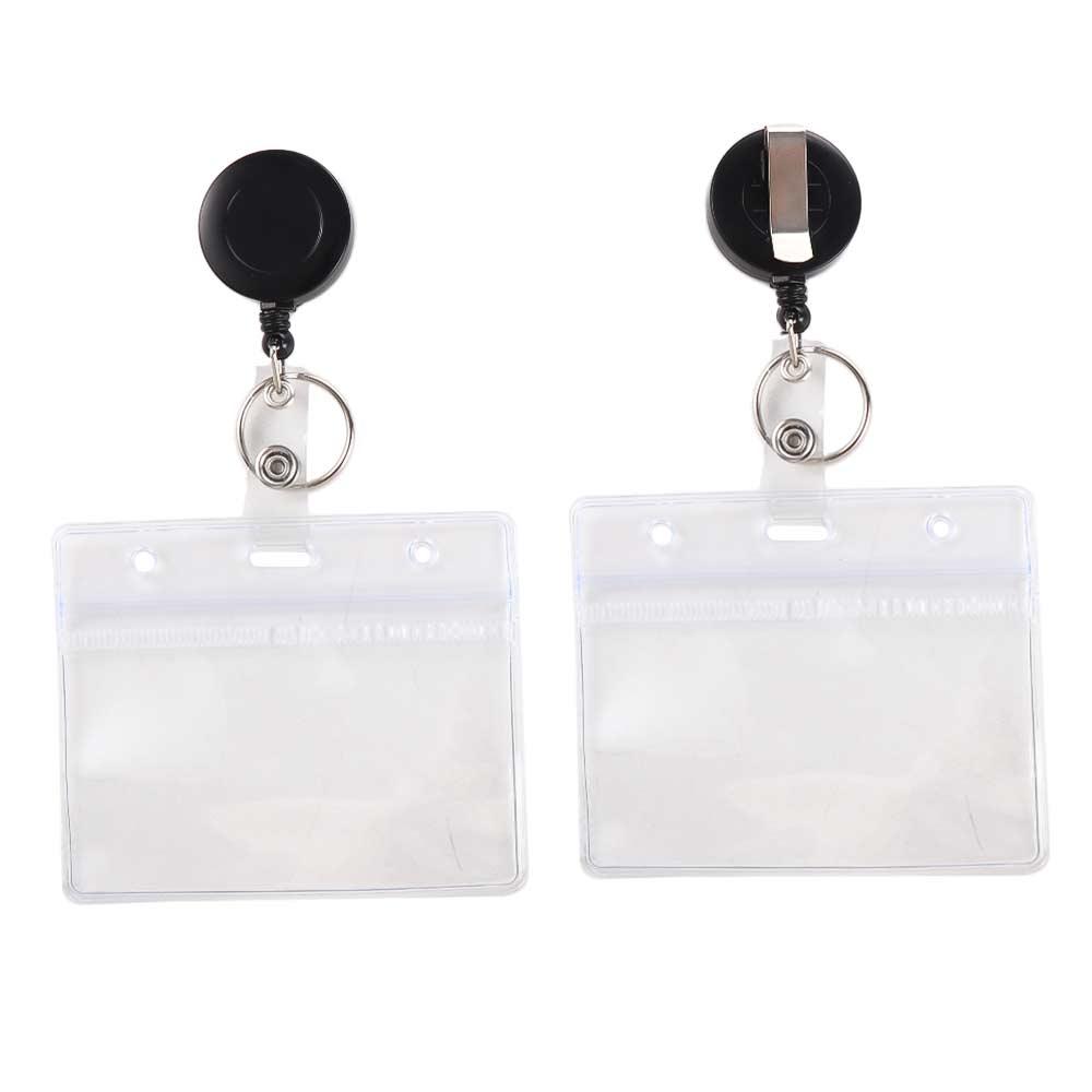 Strap Business Card ID Card Holder Retractable Badge Holder Name Card Holder Badges Set Lanyard