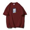 Shellsuning Oversized bavlněná trička s grafikou Muži Léto Měkké Trička s krátkým rukávem Dámská Móda Univerzální pulovry Dámské