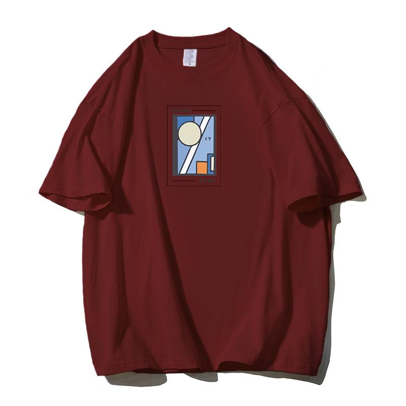 Shellsuning Oversized bavlněná trička s grafikou Muži Léto Měkké Trička s krátkým rukávem Dámská Móda Univerzální pulovry Dámské