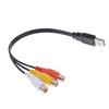 Usb Аталық Штепсельден 3 Rca Аналық Адаптерге Дыбыс Конвертері Кабелі Usb-ден Rca-ға