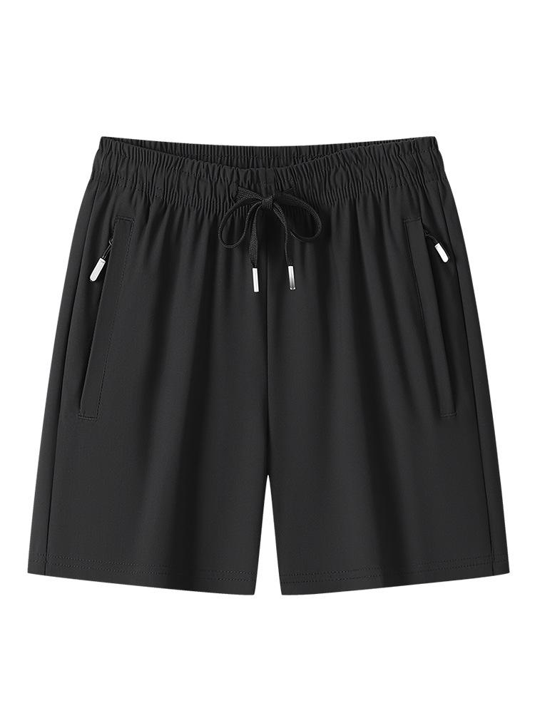 Women's Summer Ice Silk Shorts - Breathable, Versatile, Slimming Three-Quarter Pants with Customizable Logo Options.