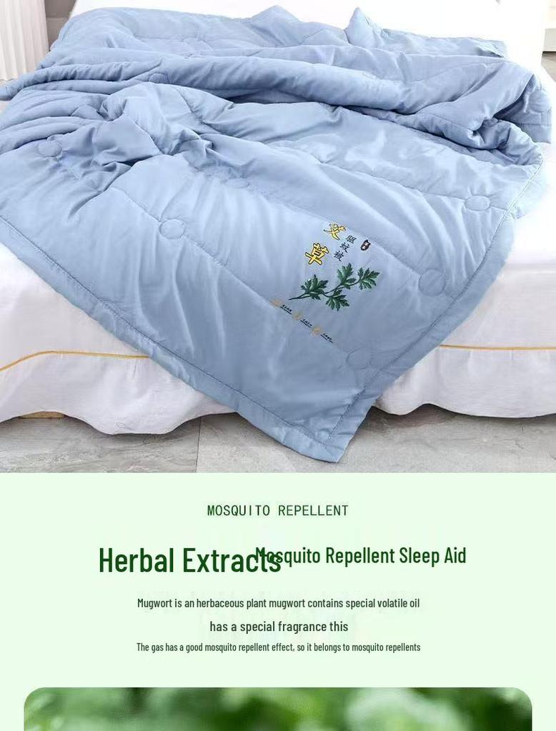 Beifuß Sommer Klimaanlage Steppdecke: Studentenwohnheim & Nickerchen-bereit, Maschinenwaschbar.