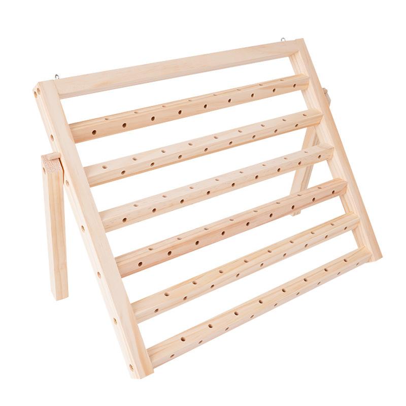 Solid wood spool rack, cable storage rack, household hand-woven thread drawing tool, winding sewing machine thread rack