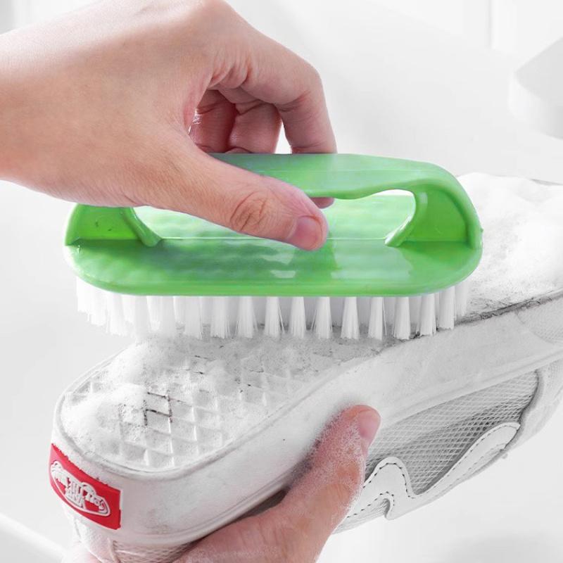 Multifunctional Handheld Cleaning Brush Shoe Brush Laundry and Bathroom Durable Plastic Manual Power-free Mode