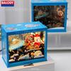 BALODY Doraemon Building Blocks Doraemon Time Machine Assembling Toys Movable Model Cartoon Desktop Decoration Collectible Gifts