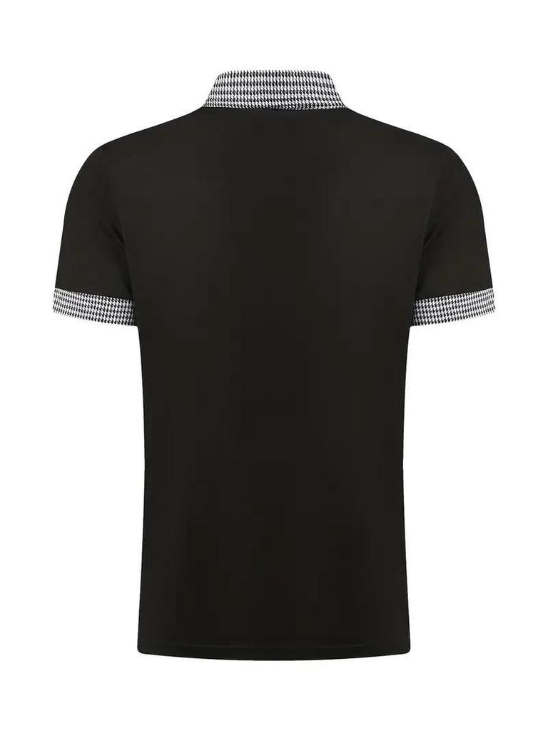 Men's Short Sleeve Color Block Polo Shirt - European & American Summer Style