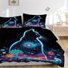 3pcs Anime Cat Bedding Set - Includes One Quilt Cover and Two Pillowcases (No Core) - Festival Gift, Home Decor, Bedroom and Guest Room Deco