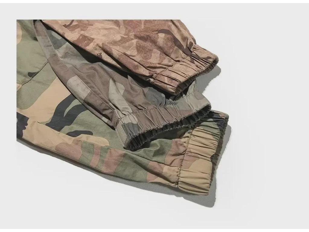 Men's Summer Lightweight Breathable Camouflage Overalls - Elastic Waist Casual Pants 2023