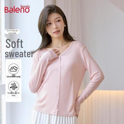 Baleno Women's V-Neck Lightweight Knit Cardigan