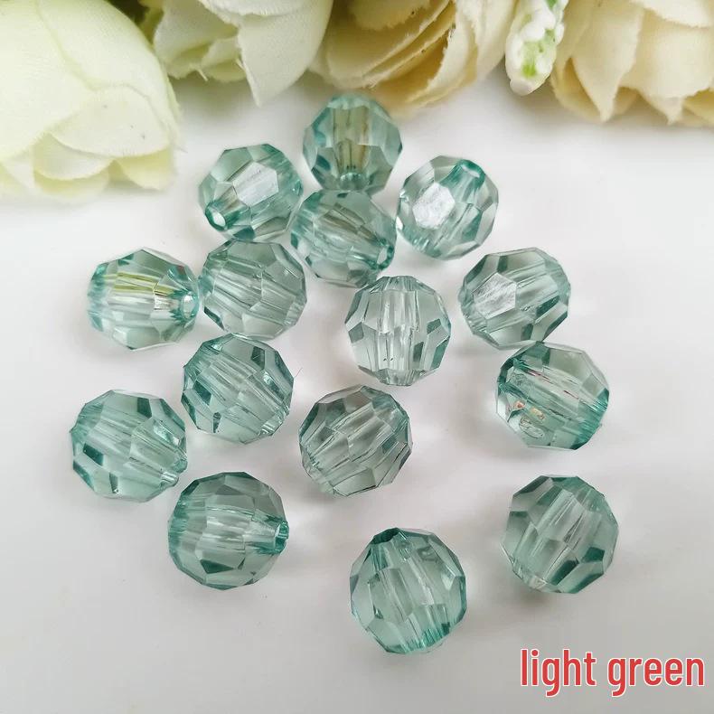 10MM Transparent Acrylic Corner Beads: DIY Handmade Curtain Ornaments, Imitation Crystal and Colored Loose Beading Materials