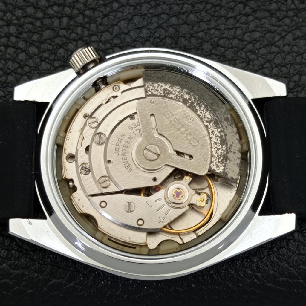 REFURBISHED SEIKO 5 AUTOMATIC 6309A VINTAGE JAPAN MENS BLACK WATCH a441131-4 Sk-a441131