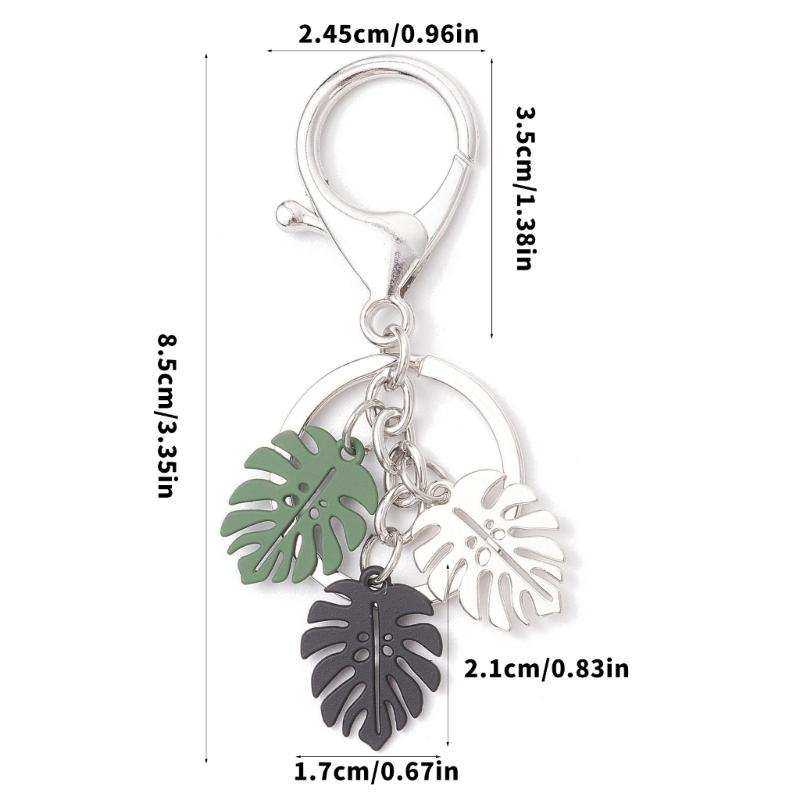 Ergonomic Leaves Keychain Fashion Leaves Key Pendant Alloy Texture Suitable for Girls Woman Fashion Lover Present