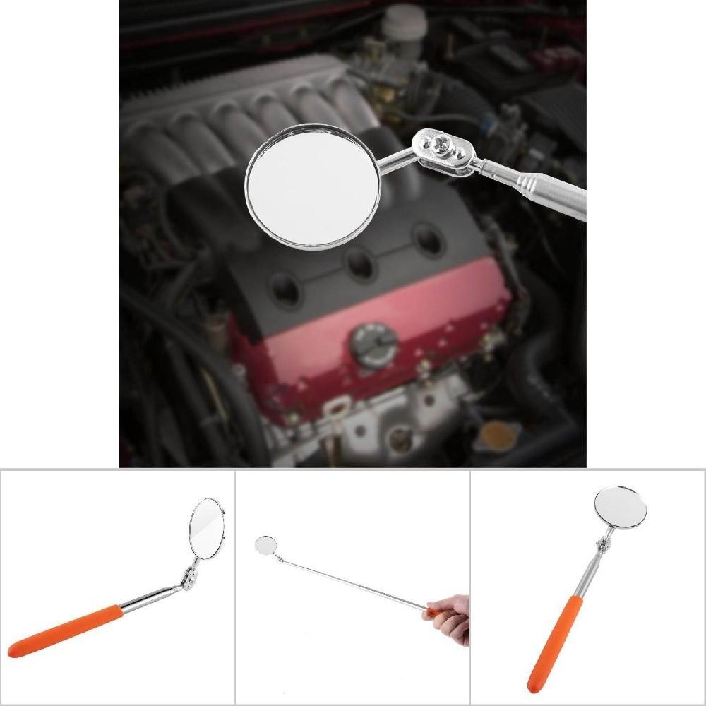 Swivel Head Telescopic Inspection Mirror Round Lens Inspection Mirror  Undercarriage Inspection