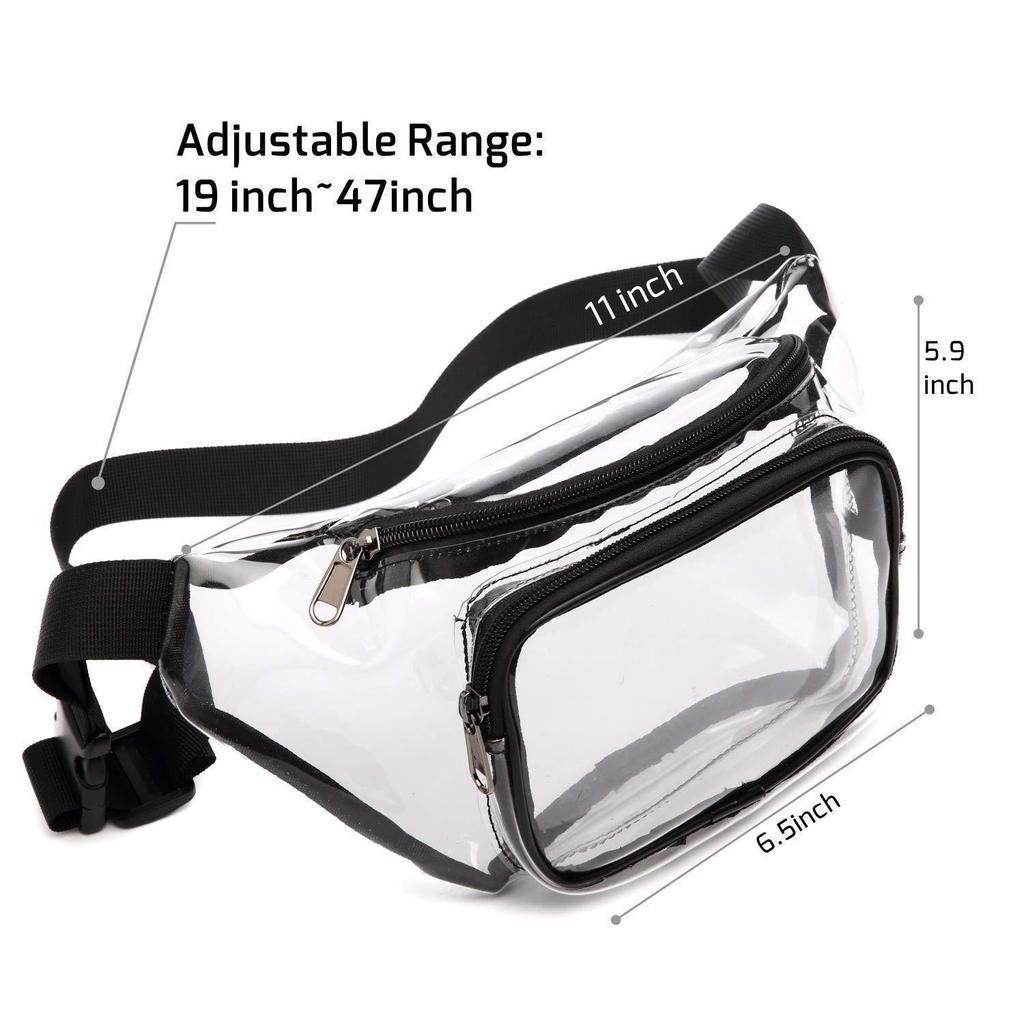2025 Waterproof PVC Transparent Sports Waist Bag - Running, Cycling, Travel, Outdoors, Makeup