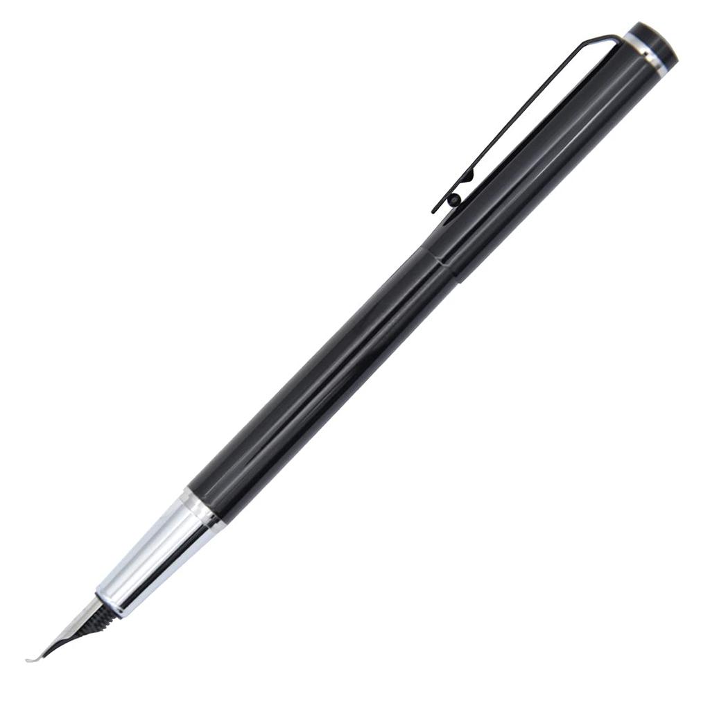Jinhao Advanced Calligraphy Fountain Pen 101 Black with Gullor Silver