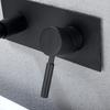 Bagnolux Black Embedded Installation Two Holes Shower Bathtub Vanity With Sink Cold And Hot Mixer Bathroom Faucet