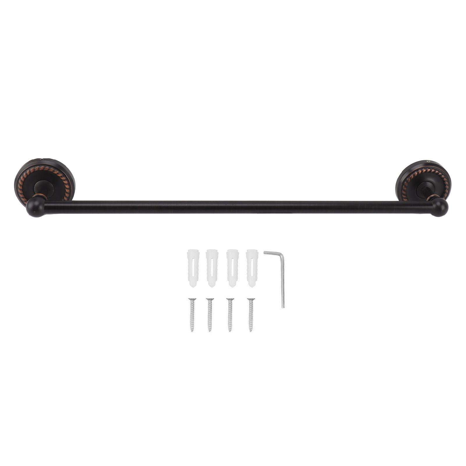 Copper Towel Bar European Style Bathroom Single Bar Towel Rack Bathroom Hanging Rack Black nero