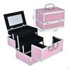 Cosmetic Storage Case with Mirror And Handle for Makeup Tools