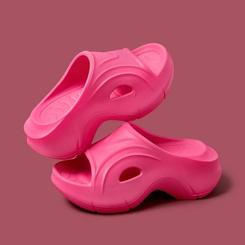 Summer Women's Slippers Lightweight Thick Sole Non-slip Sandals Unique Beach Shoes EVA Material Leisure Comfort Outdoor Slippers