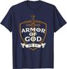 Armor of God Jesus Christ Believer Bible Christian Faith T-Shirt Vintage Classic Fashion Streetwear Men Clothing 100% Cotton