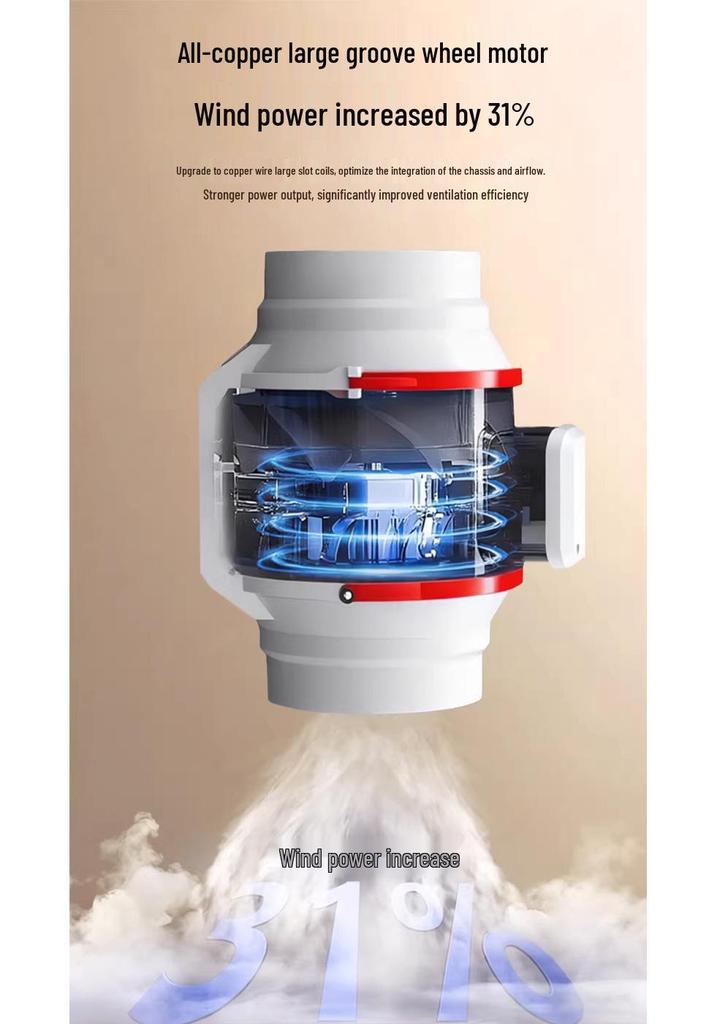 Remote-Controlled Axial Flow Indoor Exhaust Fan with Turbo Ventilation