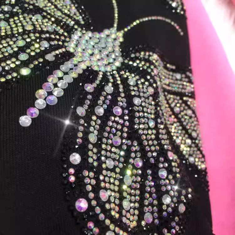 Nadměrná velikost Těžké Horké Diamanty Kalhoty na pocení s vysokým pasem pro zeštíhlení pro ženy na podzim/zimu