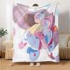 Bee and PuppyCat Flannel Blanket, High quality Comfortable for All Seasons, Home Decor, Warmth and Comfort